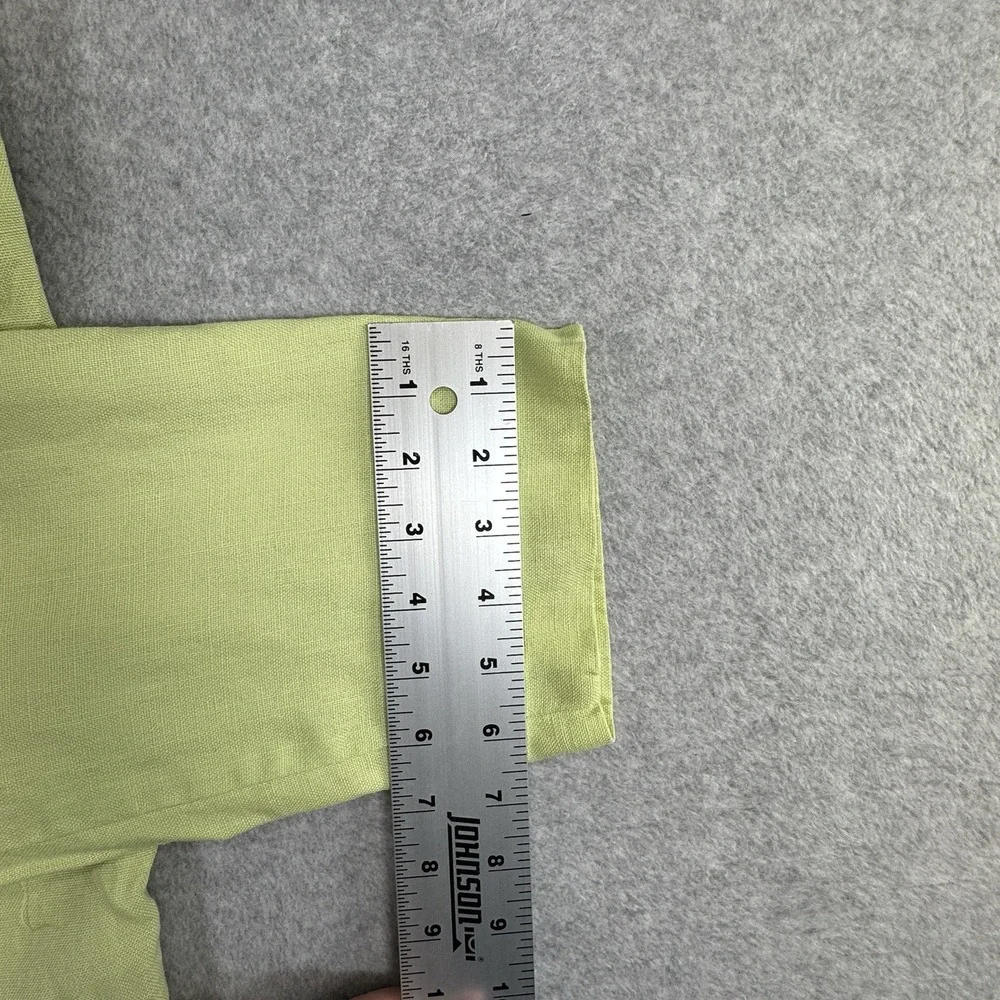 Talbots Petites Irish Linen Trousers Size 2P Light‎ Green Lined Straight Leg VTG